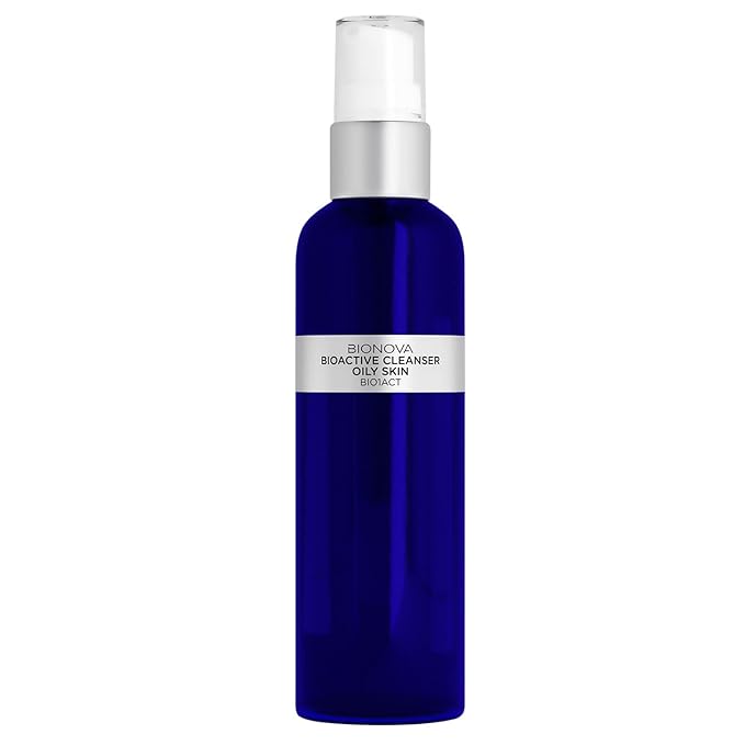 BIONOVA Bioactive Cleanser Oily Skin - Facial Cleanser Provides a Gentle Deep Clean, Oil-Free, Sulfate-Free, and Eliminates Excess Oil (4.5 fl oz)