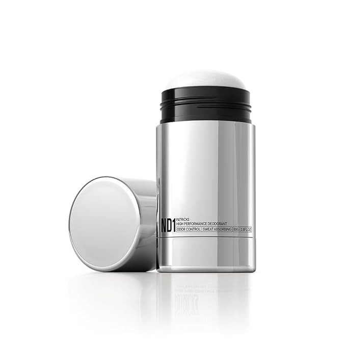 PATRICKS ND1 High Performance Aluminum Free Deodorant for Men, Stick, Notes of Italian Bergamot and Neroli Fragrance, Long Lasting, Odor & Sweat Protection Vegan, Sulfate & Cruelty Free, 80G