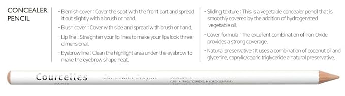 Courcelles Concealer Pencil CC700/CC800, [K-Beauty] Soft type-Natural Cover, (CC700-Light Beige)