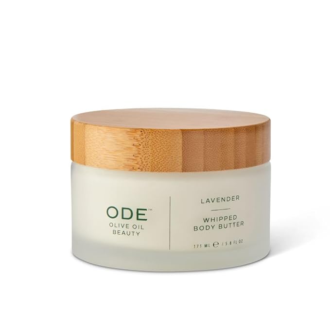 McEvoy Ranch Whipped Body Butter | ODE Olive Oil Beauty | 5.8 FL OZ | Crafted with Organic EVOO, Hyaluronic Acid, Organic Shea & Cocoa Butters | Nourishing, Brightening, Firming (Lavender)