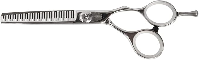 Cricket Logo Gold Series Pro 5.75” Hair Cutting Shear and 30T Thinning Texturizing Scissors Duo Set, Stainless Steel, Convex Edge, Value Set with Hair Dryer Gift