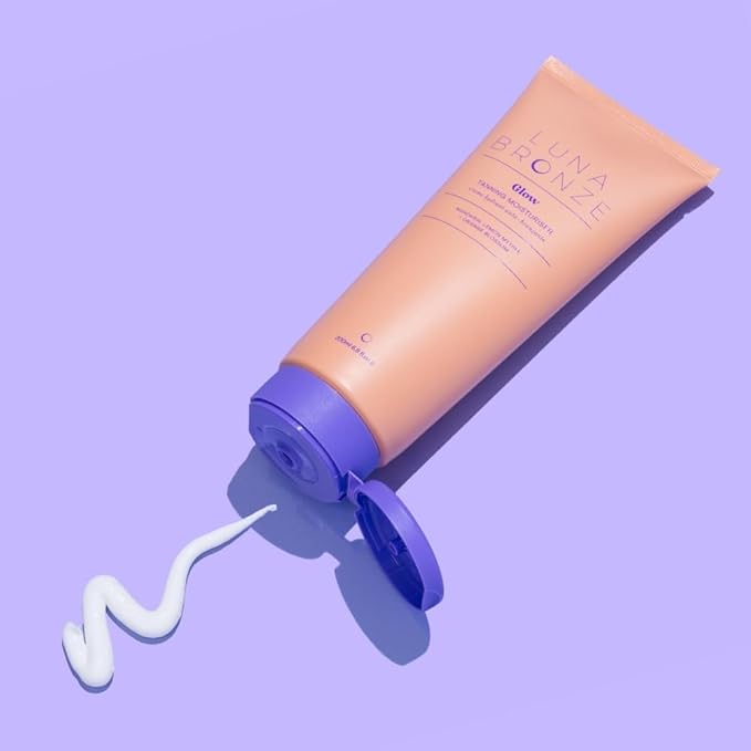 GLOW Gradual Sunless Hydrating Self Tan Moisturizer - Organic Vegan Tanner, Natural Olive Finish, 6.7 fl. Oz