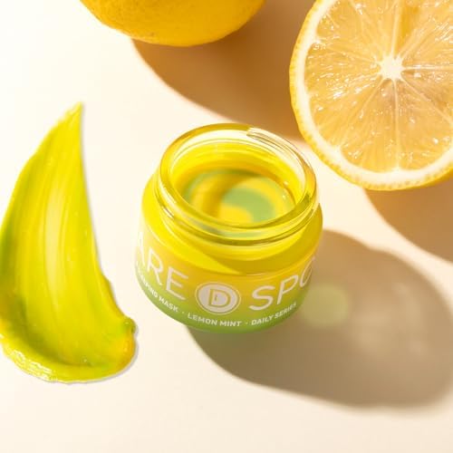 SPODARE Lip Mask, Hydrating Overnight Lip Sleeping Mask, Lip Moisturizer for Dry Cracked Lips Care, Dual-Color Lips Balm for Nourishing and Softening Lips, Minimizes Fine Lines - Lemon Mint