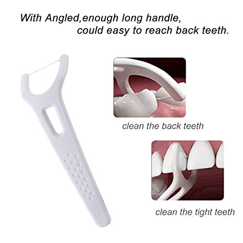 FAMILIFE Dental Floss Unwaxed Dental Floss Picks Unflavored Fluoride Free Back Teeth Toothpicks Flossing Flossers Threaders Sticks with 4 Travel Handy Cases 120 Count