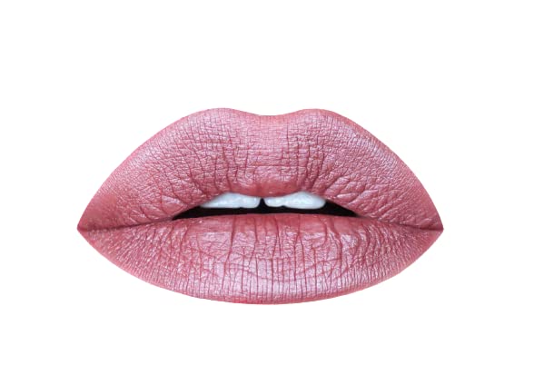 Aromi Dusty Rose Metallic Liquid Lipstick, Rosy Pink Lip Color for Women, Shimmery Finish, Long Lasting, Waterproof, Vegan (Pixie Dust)