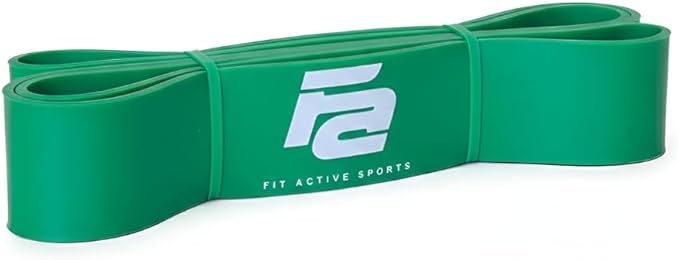 Fit Active Sports Resistance Workout Exercise Bands for Home, Gym, Stretching, Strength Training, Weightlifting, Pull Up Assist - Indoor and Outdoor Use