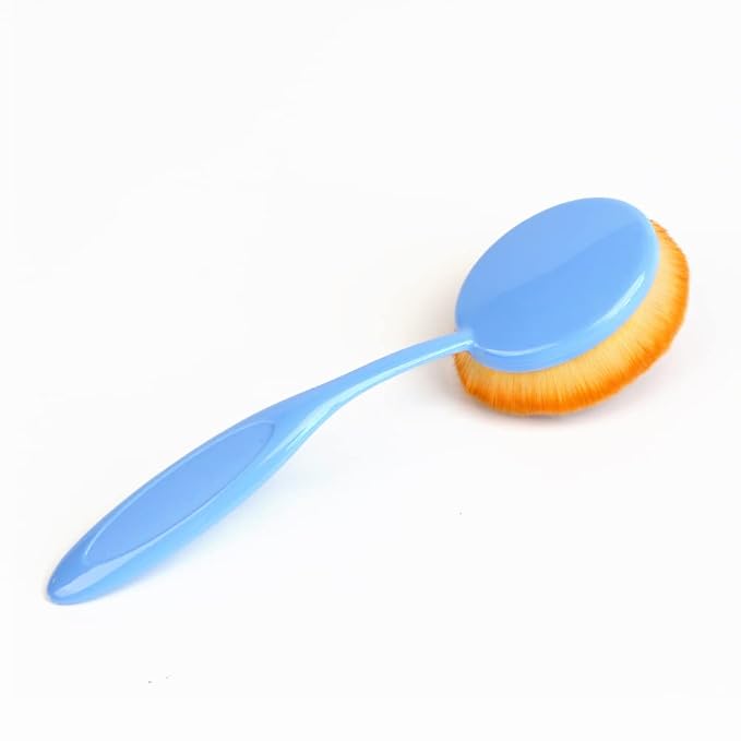 Yoseng Oval Foundation Brush, Large Toothbrush Makeup Brushes Fast Flawless Application Liquid Cream Powder Foundation,Sunscreen Applicator for Kids（Blue)