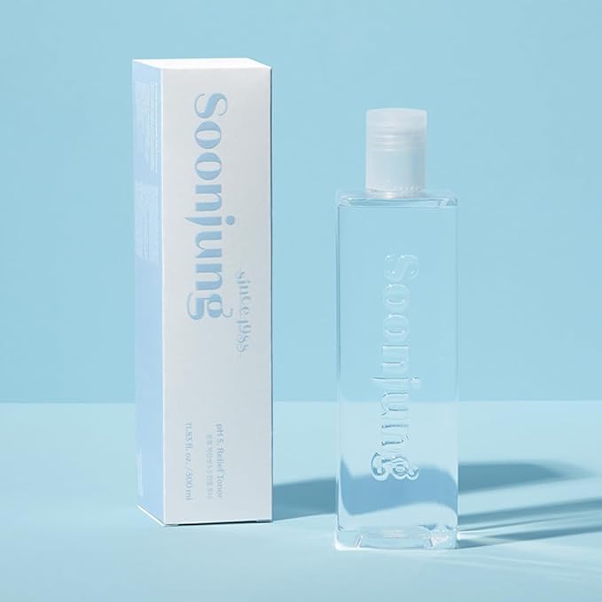 ETUDE Soonjung pH5.5 Relief Toner 11.83 fl.oz (350ml) 23AD | Skin Care Solution | Low PH Toner for Sensitive Skin | Non-Comedogenic, Hypoallergenic & Fragrance Free Moisturizer for Face