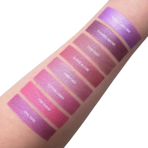 Aromi Metallic Matte Liquid Lipstick | Dusty Rose Pink, Light Rosy Mauve Lip Color with Shimmery Finish, Long-lasting, Waterproof, Vegan (Fairy Tale)