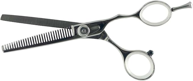Cricket Logo Gold Series Pro 30T Hair Cutting Scissors Thinning Shears for Professional Stylist Barber, Texturizing, Removing Bulk, Stainless Steel, Convex Edge