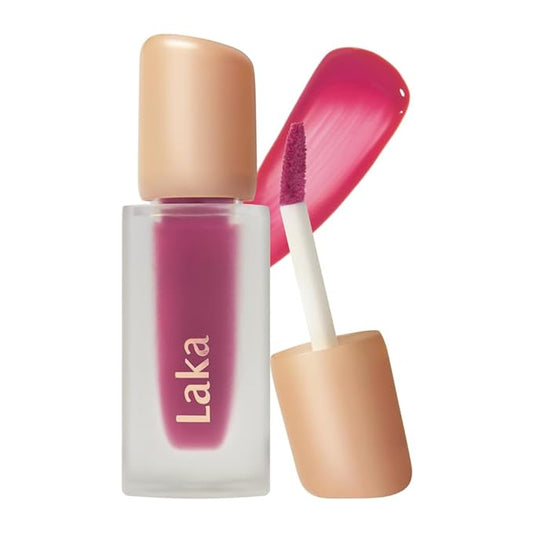 Laka Fruity Glam Tint, 4.5g/0.15oz, Glowing Lip Stain with Wide Color Spectrum, Hydrating & Lightweight Texture, Buildable Color, Non-Sticky, Vegan, K-Beauty (#106 Juicy)