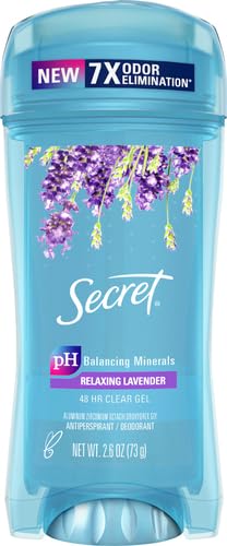 Secret Deodorant, Clear Gel, Lavender Scent | For Women | 2.6 oz | Pack of 2 | Fresh Collection