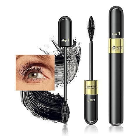 Waterproof Mascara Black, Mascara Volume and Length, Defining, Curling, Multiplying, Buildable Formula No Clumping Mascara for Older Women 60 Plus Eye Makeup, Valentines Day Gifts for Her