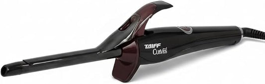 TAIFF Curves Professional Black Titanium Curling Iron – High-Performance Hair Curler & Rizadora para Cabello with Dual Voltage | Fixed Temperature 410°F | 1/2”