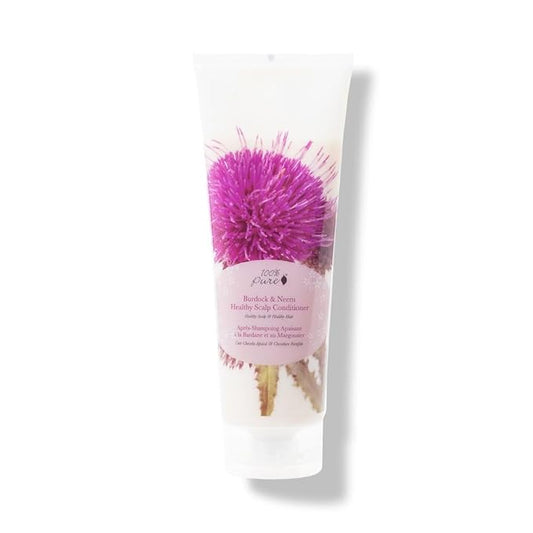 100% PURE Burdock and Neem Healthy Scalp Purifying Conditioner Moisturizing Detox for Dry, Damaged Hair with Kelp Replenishing Itchy, Flaky Scalp Hydration for Women & Men - 8 Fl Oz
