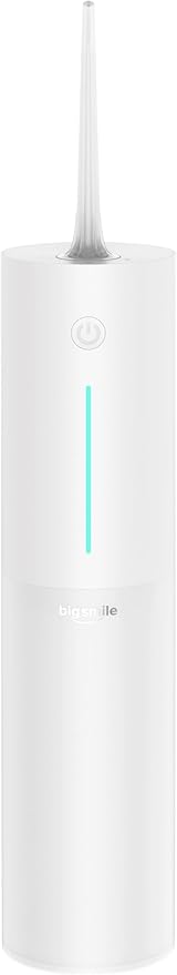 Water Dental Flosser Teeth Pick Portable Cordless Oral Irrigator Rechargeable Travel IPX7 Electric Flossing Machine Must Have for Braces Bridges（White）