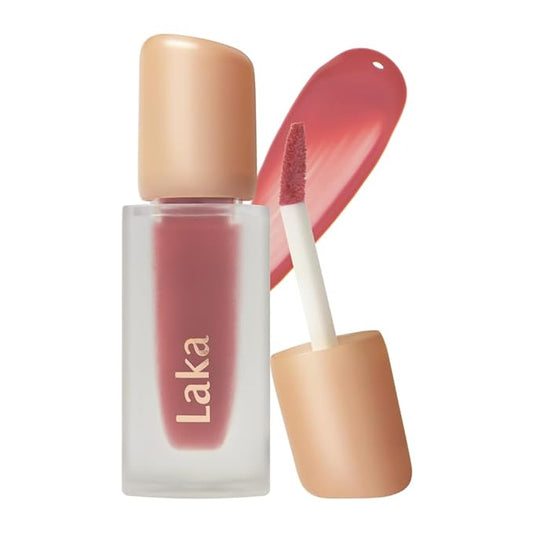 Laka Fruity Glam Tint, 4.5g/0.15oz, Glowing Lip Stain with Wide Color Spectrum, Hydrating & Lightweight Texture, Buildable Color, Non-Sticky, Vegan, K-Beauty (#103 Humming)