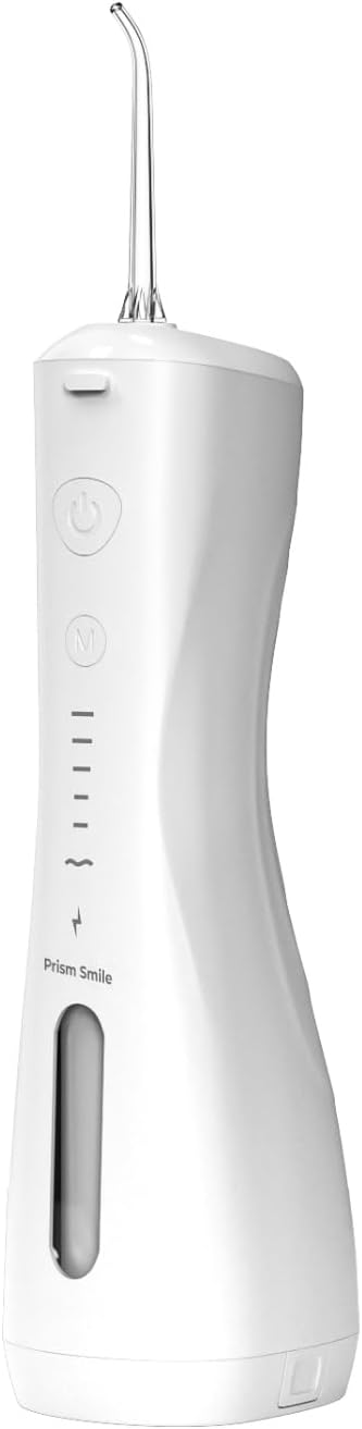 AquaFlux Water Flosser, Cordless Dental Irrigator with 6 Modes, 240ml Tank, IPX7 Waterproof, 30-Day Battery Life, 8 Tips Included