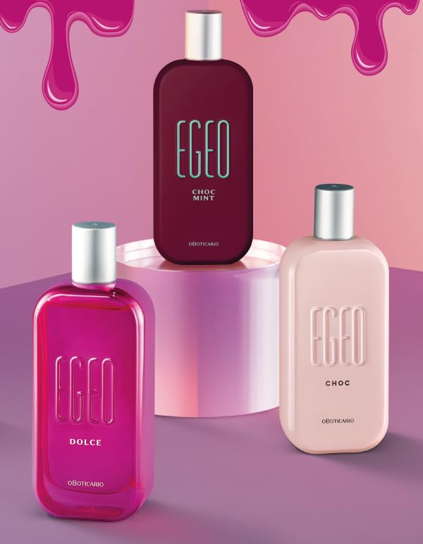 O Boticário Egeo Choc Eau de Toilette, Orange Plum & Apricot Fragrance Perfume for Women, 3 Ounce
