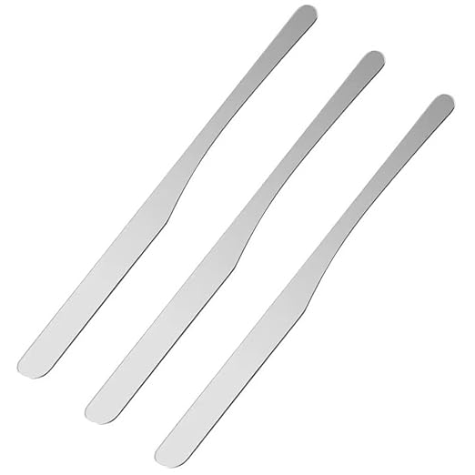 3 Pieces Stainless Steel Makeup Spatula Foundation Mixing