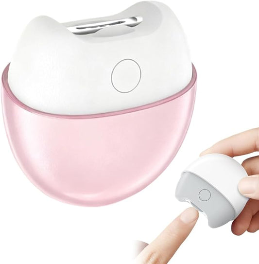 3 in 1 Electric Nail Clippers, 2026 New Automatic Electric Nail Clipper Nail Trimmer, Electric Toenail Clippers with Light and Nail Scraps Storage, Nail Care Tool for Thick Nails (Pink)