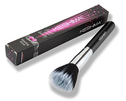 KESHIMA Angled Blush Brush & Bronzer - Premium Contour Brush for Blush, Bronzer & Powder Makeup Application - Vegan, Cruelty-Free