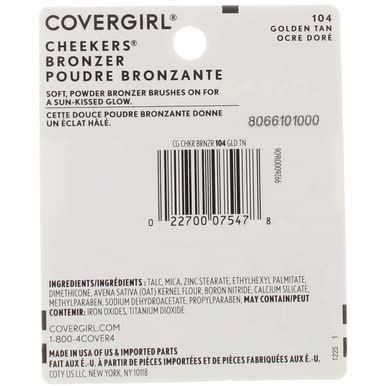 Cover Girl cheekers Bronzer olden Tan .12 oz 104 G