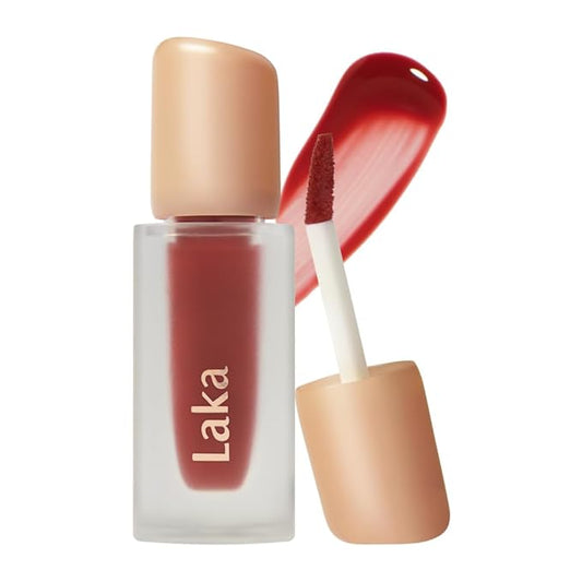 Laka Fruity Glam Tint, 4.5g/0.15oz, Glowing Lip Stain with Wide Color Spectrum, Hydrating & Lightweight Texture, Buildable Color, Non-Sticky, Vegan, K-Beauty (#104 Cherry)