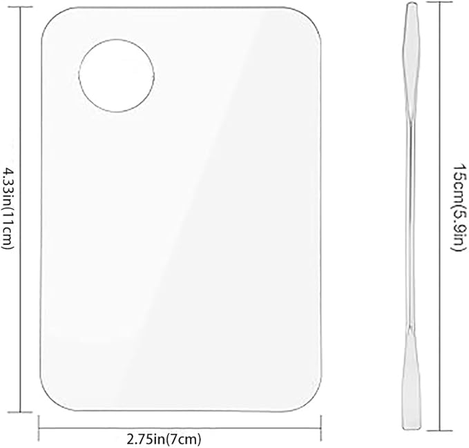 2pcs Acrylic Makeup Palette, Cosmetic Makeup Mixing Tray