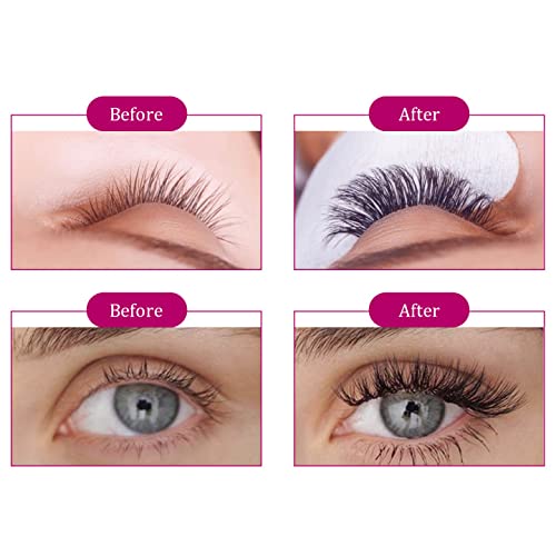 Premade Fans Eyelash Extensions 10D 0.07 C Curl Black Pointed Base Middle Stem Volume Lashes Natural Lash Fans Premade (10D-0.07C, 9-17mm)