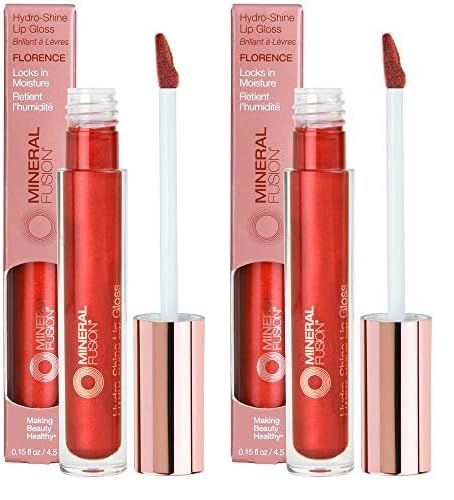 Mineral Fusion Hydro-Shine Lip Gloss, Florence, 0.15 Ounces (Pack of 2)