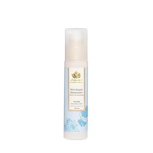 Shankara Rich Repair Moisturizer – Silky Ayurvedic Cream with Arjun, Gotu Kola & Shea Butter – Hydrating Face Moisturizer for Dry, Flaky Skin – Clean & Vegan (50ml)