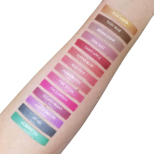 Aromi Chocolate Brown Metallic Matte Liquid Lipstick | Mahogany Bronze, Shimmery Finish, Vegan, Cruelty-free, Long-Lasting, Waterproof, Handmade (Teddy Bear)