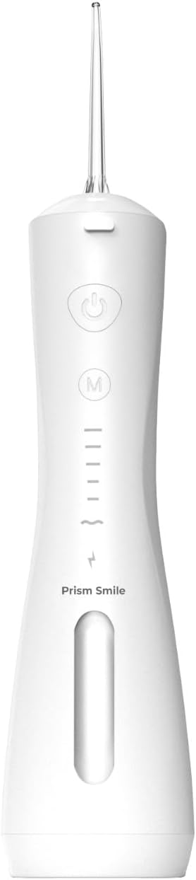 AquaFlux Water Flosser, Cordless Dental Irrigator with 6 Modes, 240ml Tank, IPX7 Waterproof, 30-Day Battery Life, 8 Tips Included