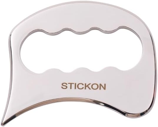 STICKON Stainless Stee Gua Sha Set 2 in 1,Scraping Massage Tools Kit & IASTM Tool for Physical Therapy, Muscle Scraping Tool, IASTM Tools,Soft Tissue Massage Tool(STICKON-52)