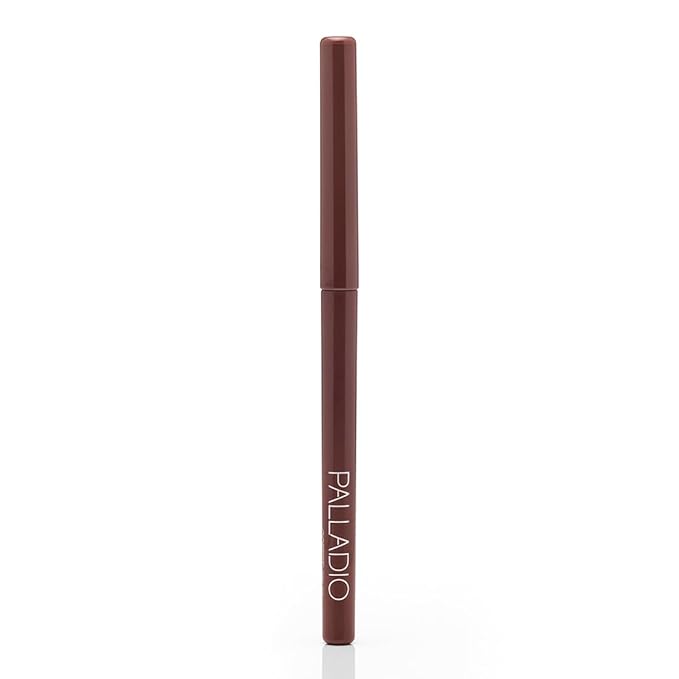 Palladio Retractable Waterproof Lip Liner High Pigmented and Creamy Color Slim Twist Up Smudge Proof Formula with Long Lasting All Day Wear No Sharpener Required, Coffee
