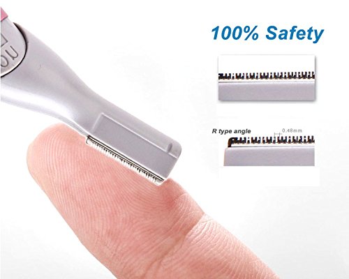 Mini Rotatable Lady Shaver Electric Bikini Facial Precision Trimmer Eyebrow Shaper Razor Kit Underarm Leg Body Hair Remover(Battery Operated) …