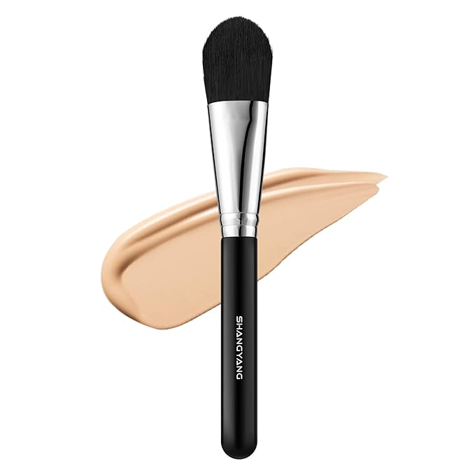 Brush Master Foundation Brush for Liquid, Flat Foundation Makeup Brush for Liquid Cream Foundation Powder Buffing Blending Vegan Premium Face Cosmetic Makeup Tool
