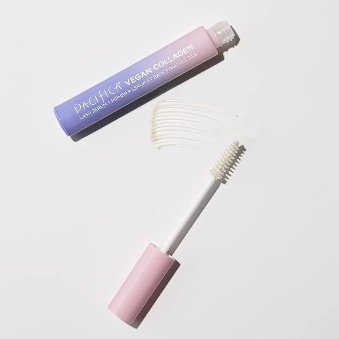 Pacifica Vegan Collagen Eye Lash Serum & Clear Mascara Primer – Conditioning Vitamin B & E Formula for Longer, Fuller Lashes, Eyelash Makeup Cruelty-Free Clean Ophthalmologist Tested