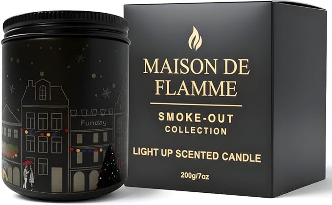 Coffee Chocolate Scented Candle (Black Jar), 40-Hour Burn, Dual Light Glow, Premium Soy Wax, Rich Café Aroma Candle for Bedroom & Bathroom, Holiday Gift – 7oz (200g)
