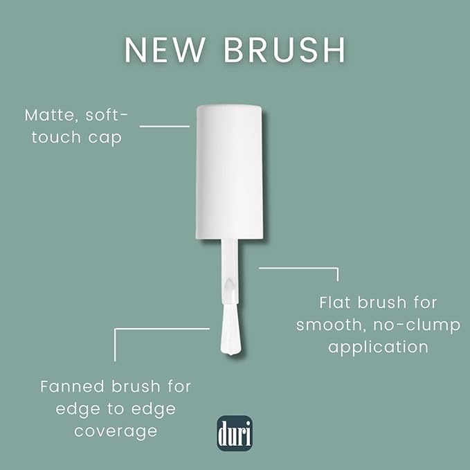 duri Nail Polish, 783 Freeze The Day, Muted Blue, Full Coverage, Glossy Finish, Quick Drying, 0.45 Fl Oz