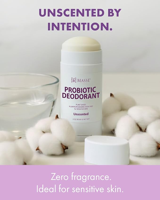 Probiotic Deodorant - Natural Deodorant for Women & Men, Plant-Based Aluminum & Baking Soda Free Deo Stick, 3 oz by Candida Freedom - Unscented