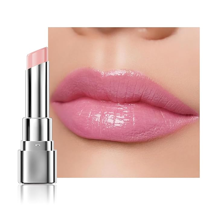 HHLTOH 1Pcs Tinted Lip Balm Moisturizing Lipstick – Soft Pale Pink Sheer Hydrating Lip Color for Dry Lips – Nourishing Lip Balm for All Women with a Subtle Natural Scent (S01 Spring)