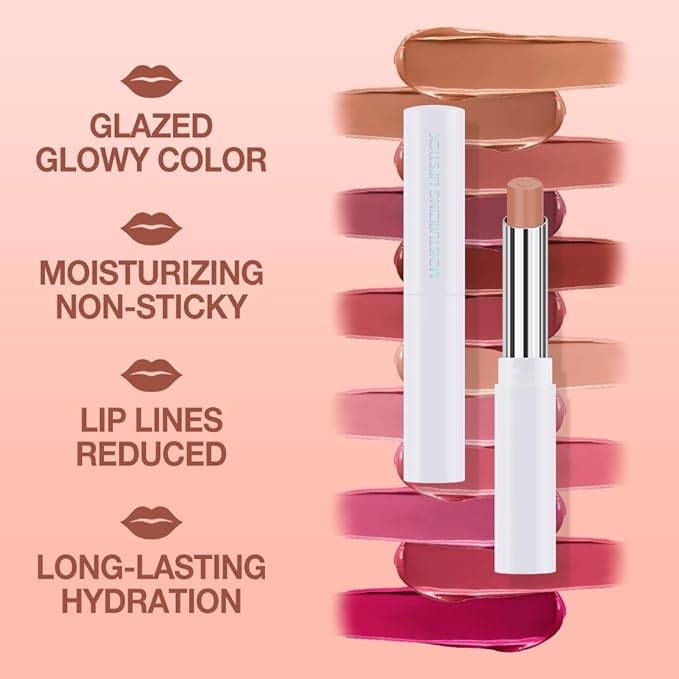 Nude Pink Tinted Lip Balm, Hydrating Sheer Soft Matte Finish Lipstick for Women, Creamy Natural Color Lip Tint Balm Lightweight And Non-greasy Lip Glow Long Lasting Waterproof for Dry Lips 07#