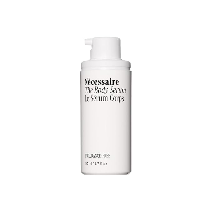 Nécessaire The Body Serum – Fragrance-Free Hyaluronic Acid Body Serum for Women+ Men. Niacinamide Firming Body Lotion – Fast-Absorbing for Sensitive + Eczema-Prone Skin. 50 ml/1.7 fl oz