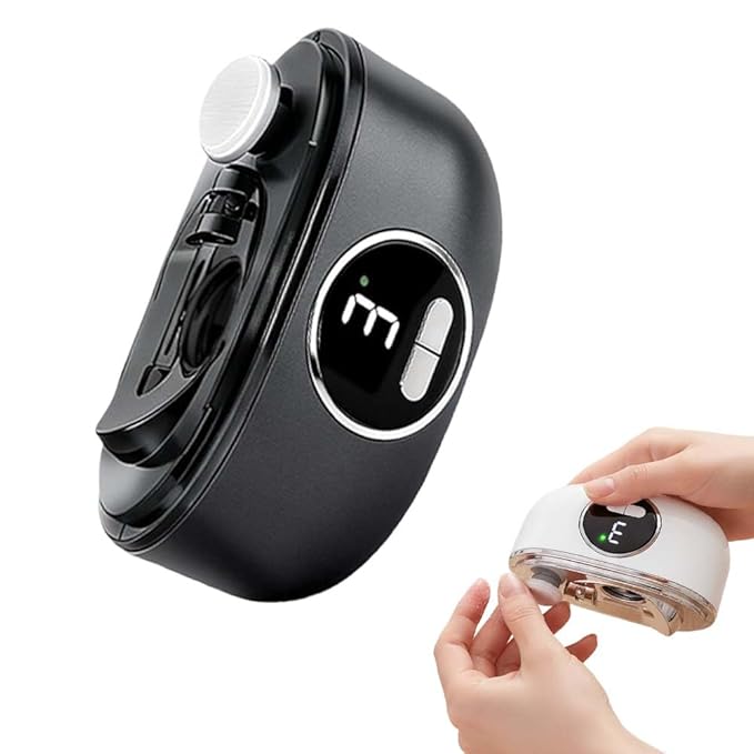 Electric Nail Clippers, 2026 New 2 in 1 Electric Nail Trimmer Polisher with 3 Adjustable Speeds, Automatic Nail Care for Seniors, Adults (Gray)