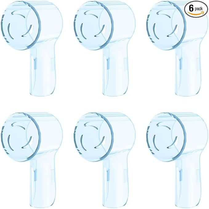 6 Pack Toothbrush Heads Dustproof Cover Compatible with Oral B, Fits for Oral-B iO Series, Pro 1000, 1500, 5000, 7500 Electric Toothbrush, Protects Brush Head and Convenient Travel
