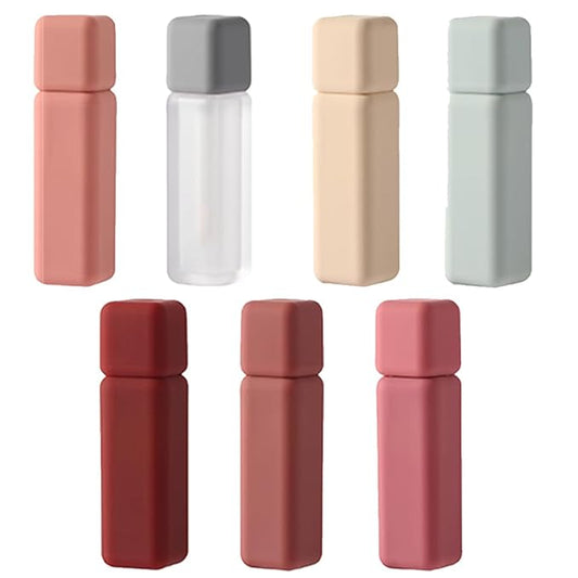 Leadigol 7-Piece Lip Gloss Set with Wand, Mini Cosmetic Containers, Cute Applicator, Lip Glaze Tube Holder, DIY Lipstick & Lipgloss