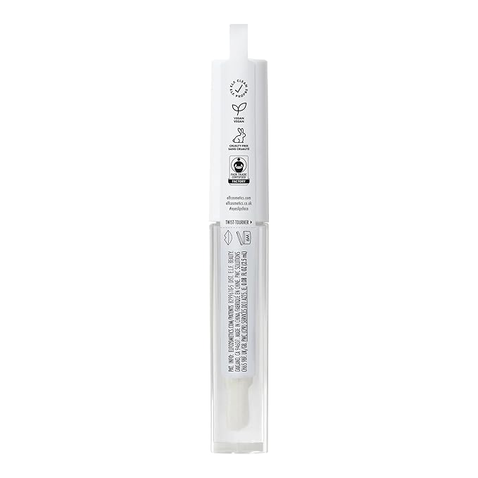 e.l.f. Lip Lacquer, Nourishing, Non-Sticky Ultra-Shine Lip Gloss With Sheer Color, Infused With Vitamins A & E, Vegan & Cruelty-Free, Clear