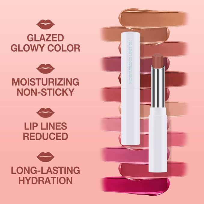 HHLTOH 1Pcs Tinted Lip Balm Moisturizing Lipstick – Waterproof Hydrating Matte Lip Balm for Women, Creamy Natural Color Stain for Dry Lips, Soft Matte Finish with Subtle Scent (#03 Bean Paste Brown)